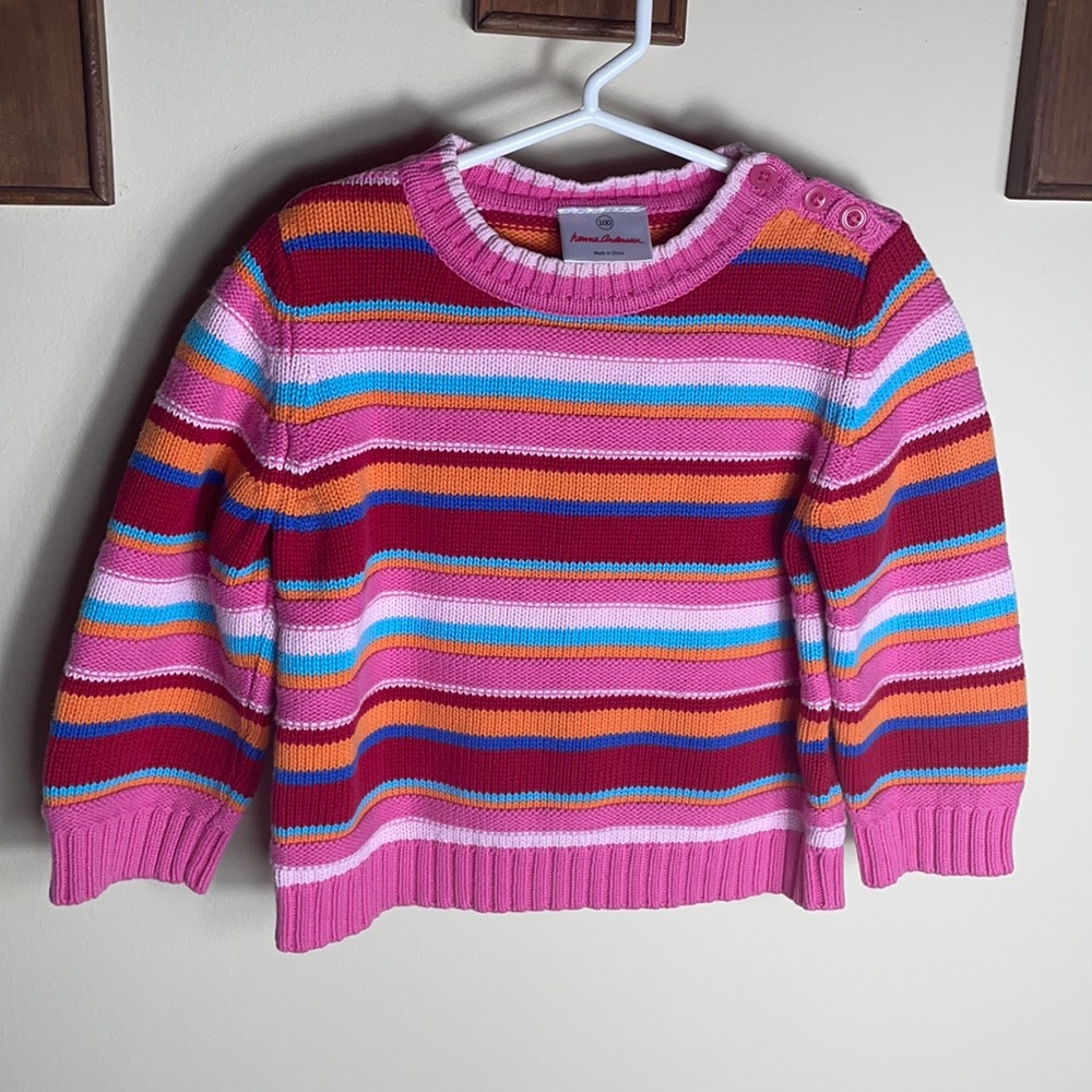 Hanna Andersson Pink Rainbow Sweater